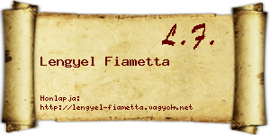 Lengyel Fiametta névjegykártya
